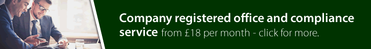 Company registered office and compliance service from £18 per month