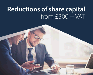 Reductions of share capital from £300 + VAT