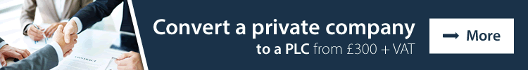 Convert a private company to a PLC from £300 + VAT