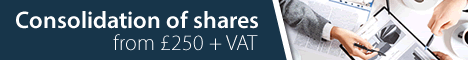 Consolidation of shares from £250 + VAT